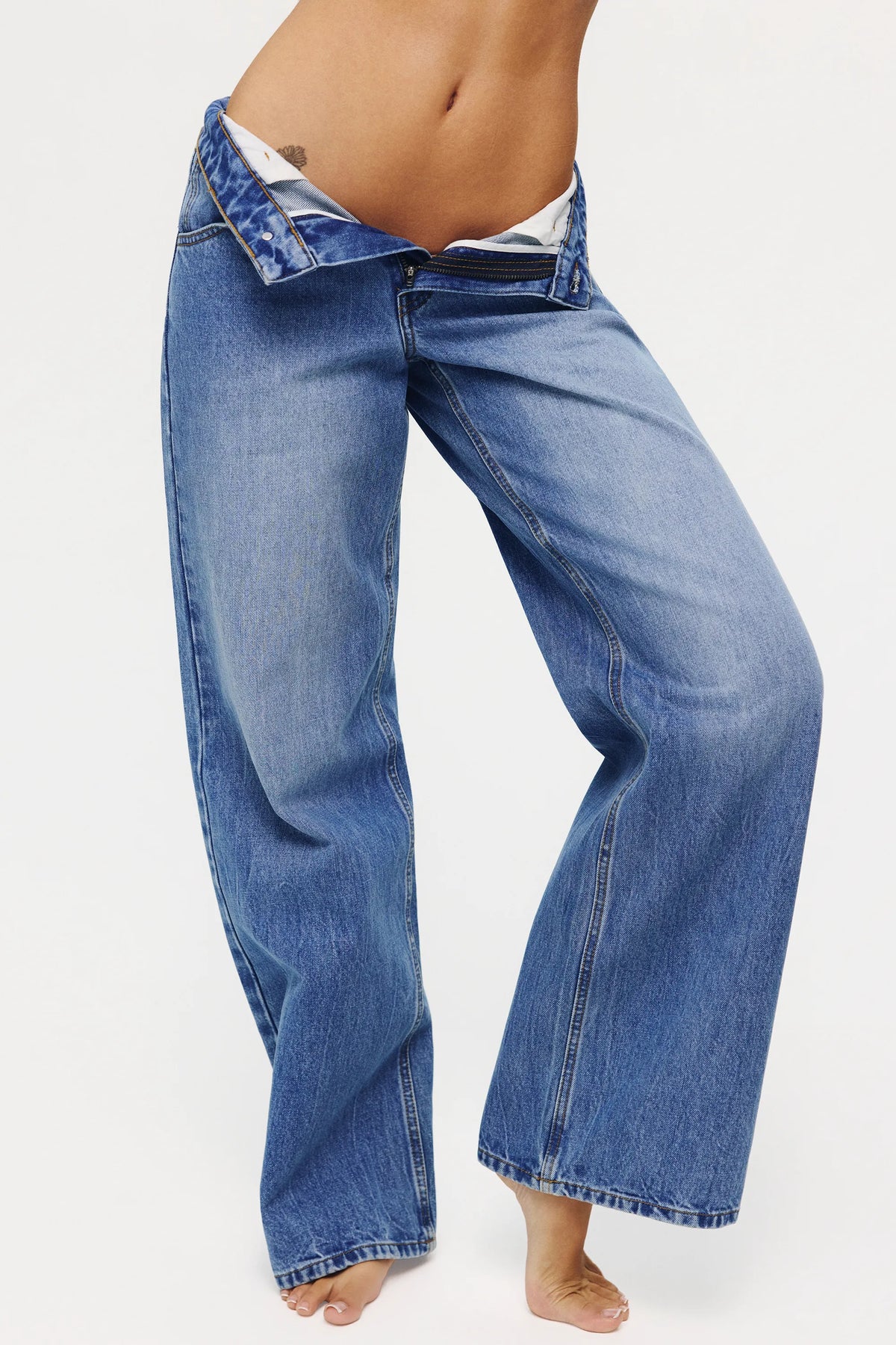The Boyfriend Light Wash Low-Rise Baggy Jeans