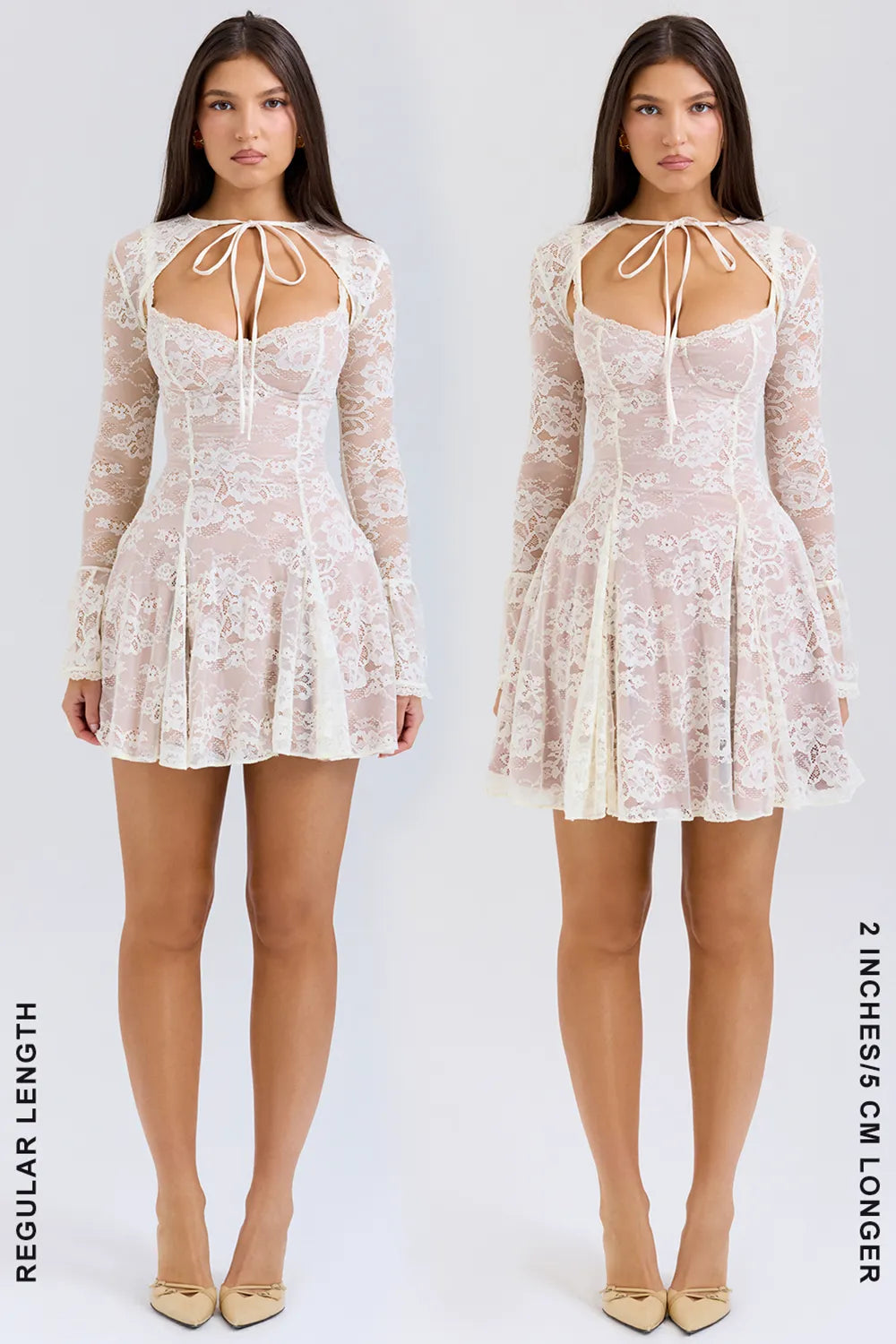 Alice Vintage Cream Lace Mini Dress