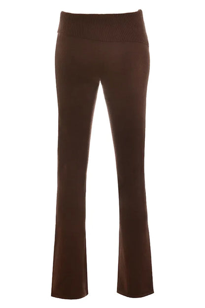 Ama Chocolate Cashmere Blend Trousers