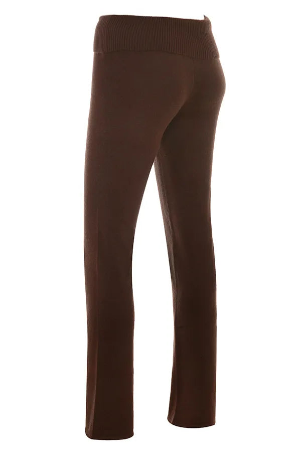 Ama Chocolate Cashmere Blend Trousers