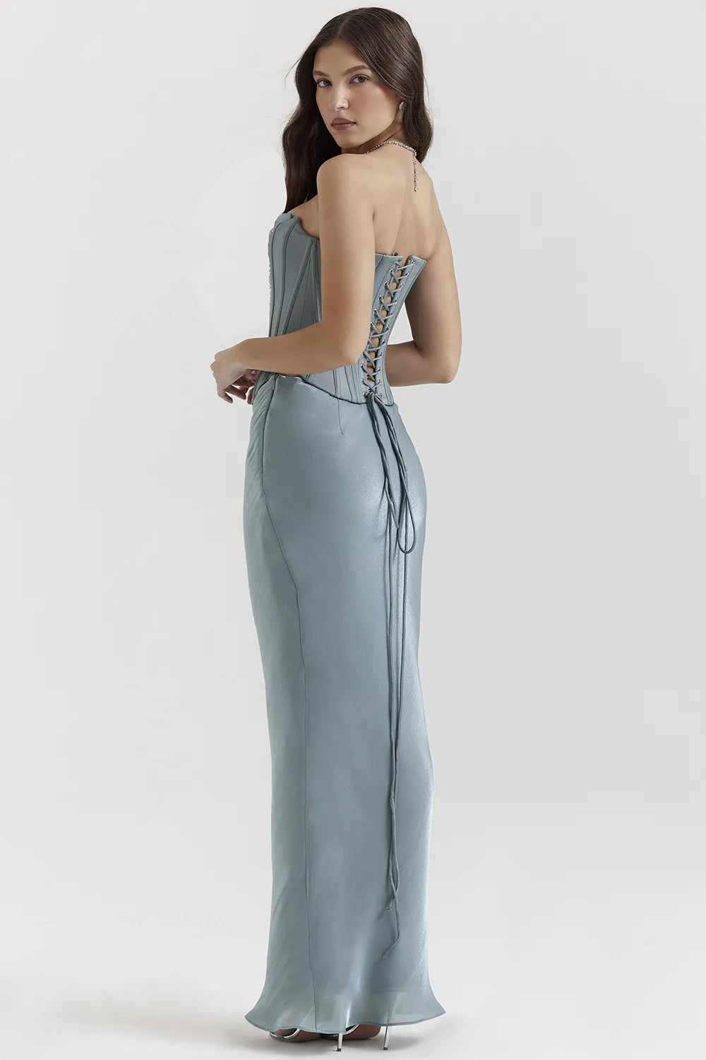 Amadi Cool Blue Floor Length Maxi Skirt