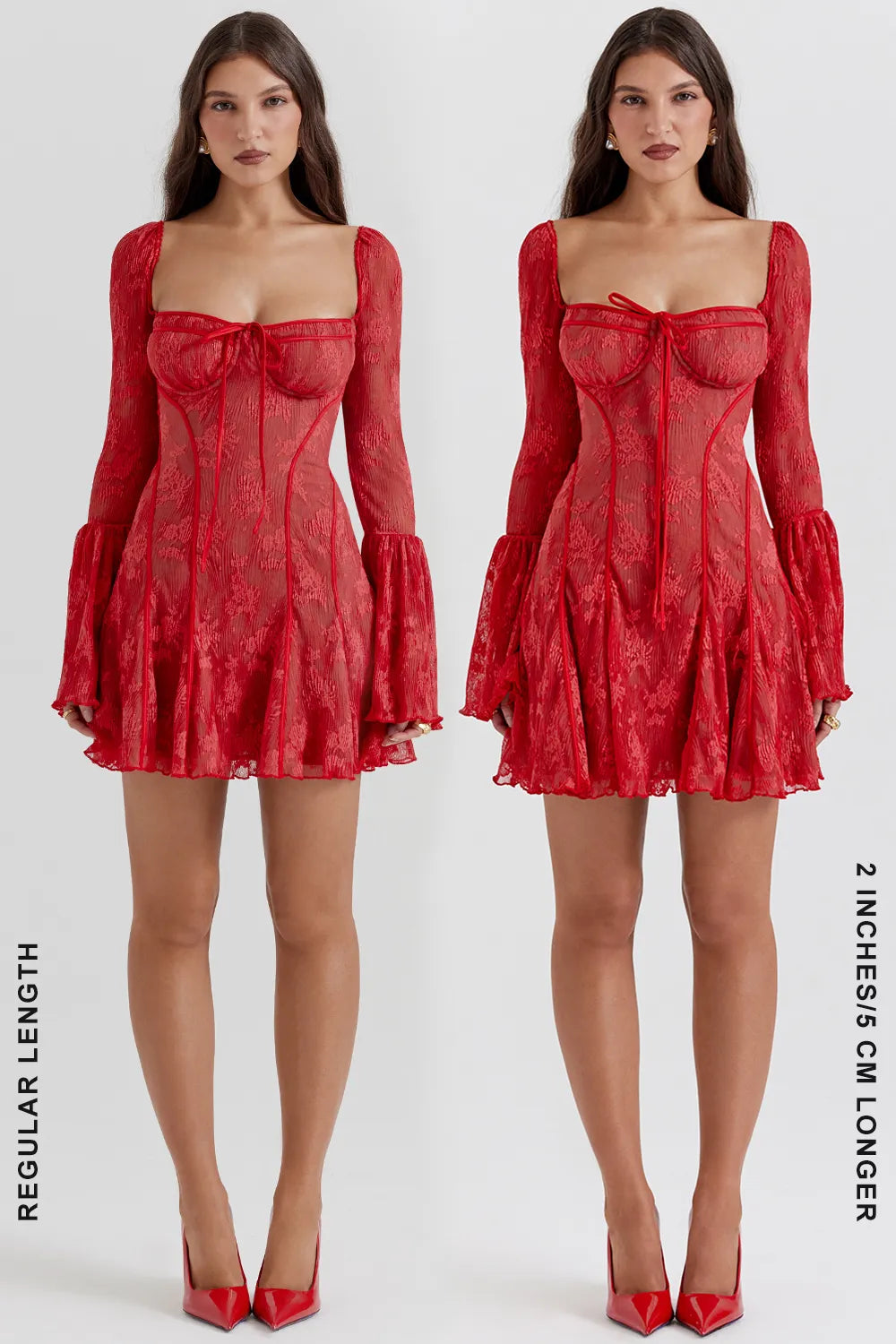 Analissa Scarlet Lace Corset Dress