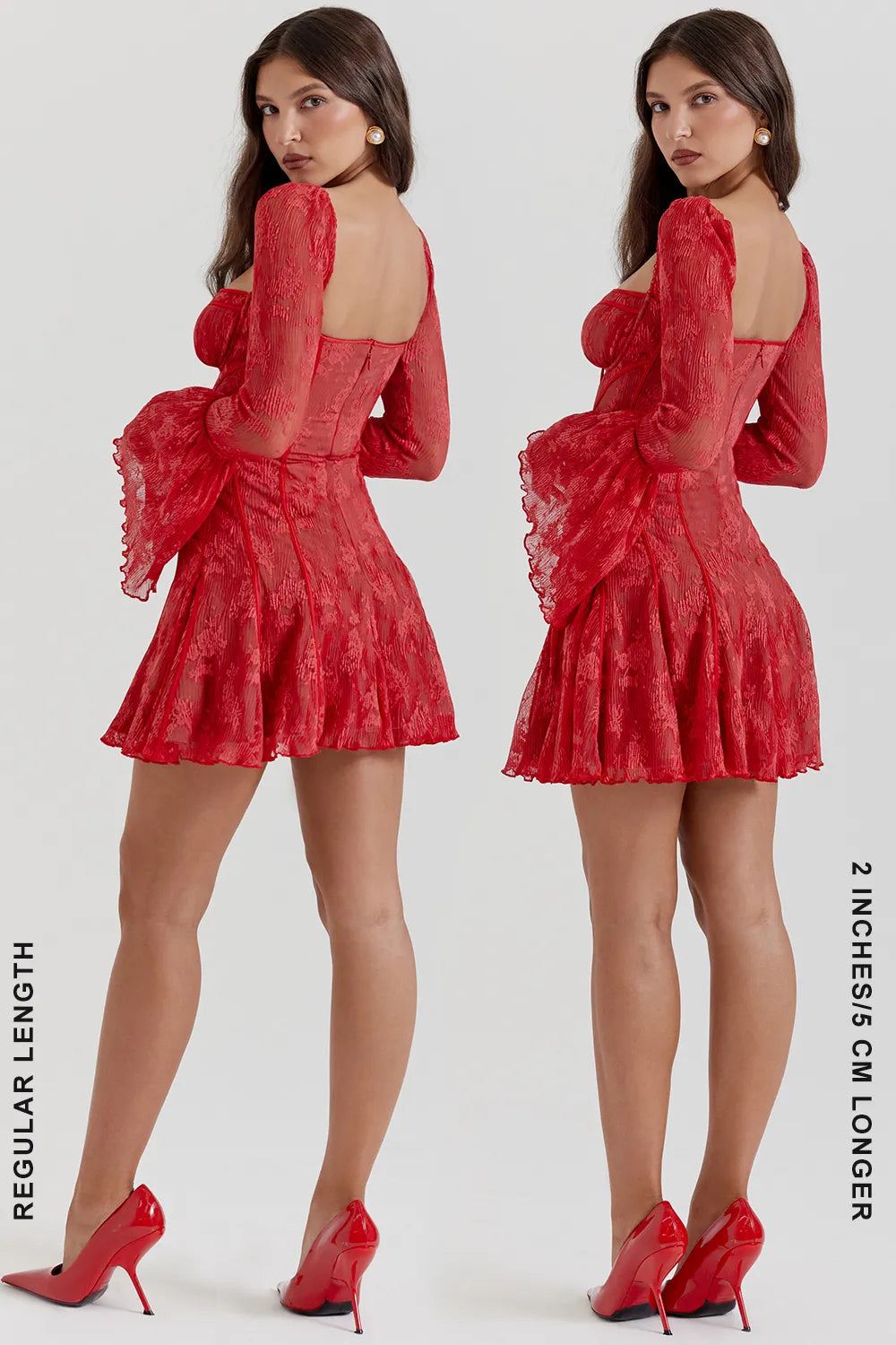 Analissa Scarlet Lace Corset Dress