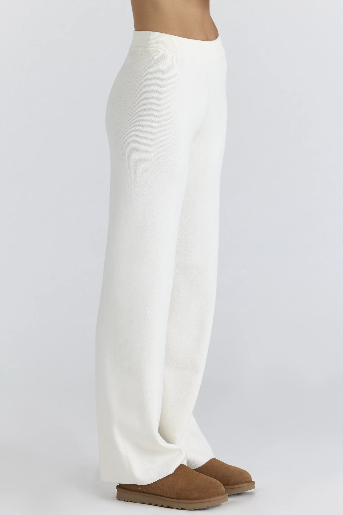 Andie Ivory Merino Wool Knit Trousers