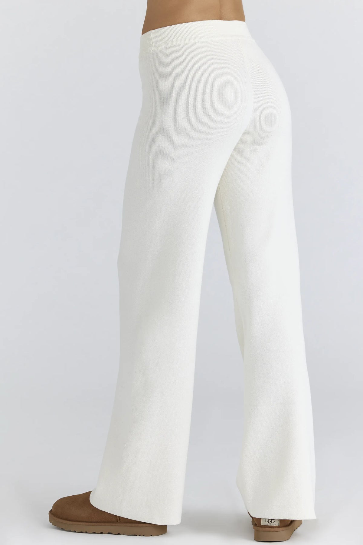 Andie Ivory Merino Wool Knit Trousers