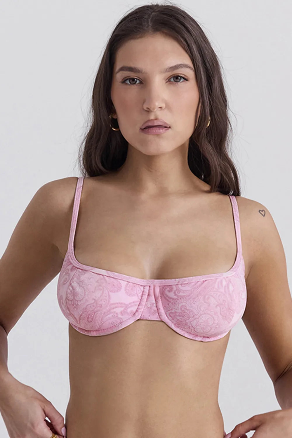 Antibes Pink Paisley Underwired Bikini Top