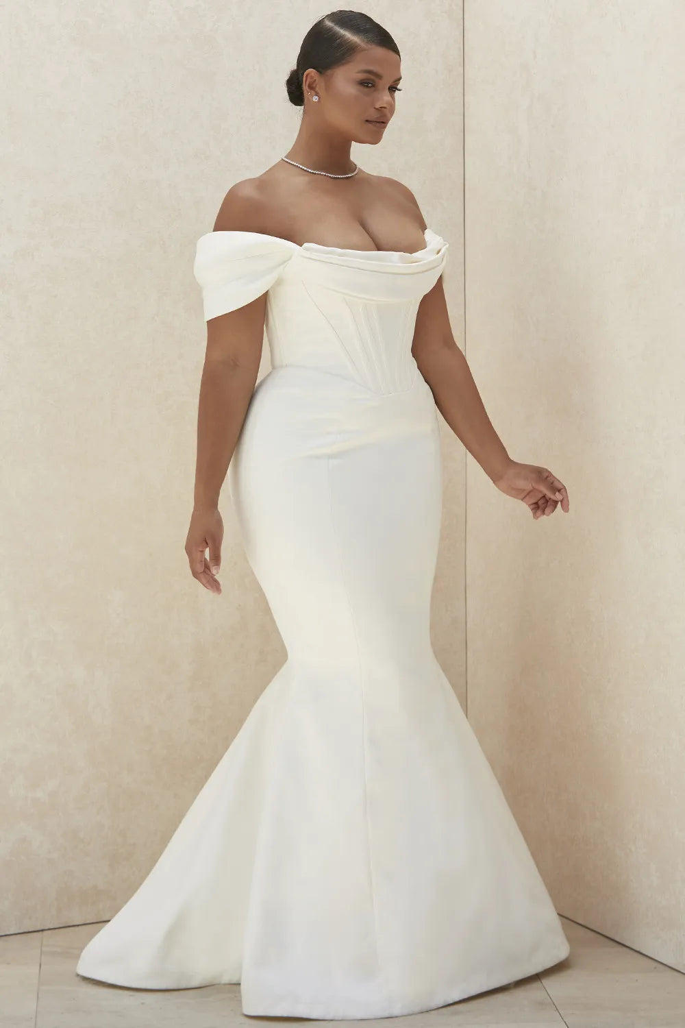 Antoinette Ivory Corset Off Shoulder Bridal Gown - Limited Edition