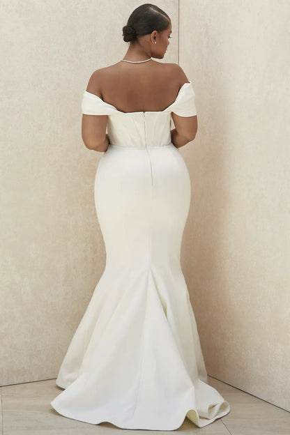 Antoinette Ivory Corset Off Shoulder Bridal Gown - Limited Edition
