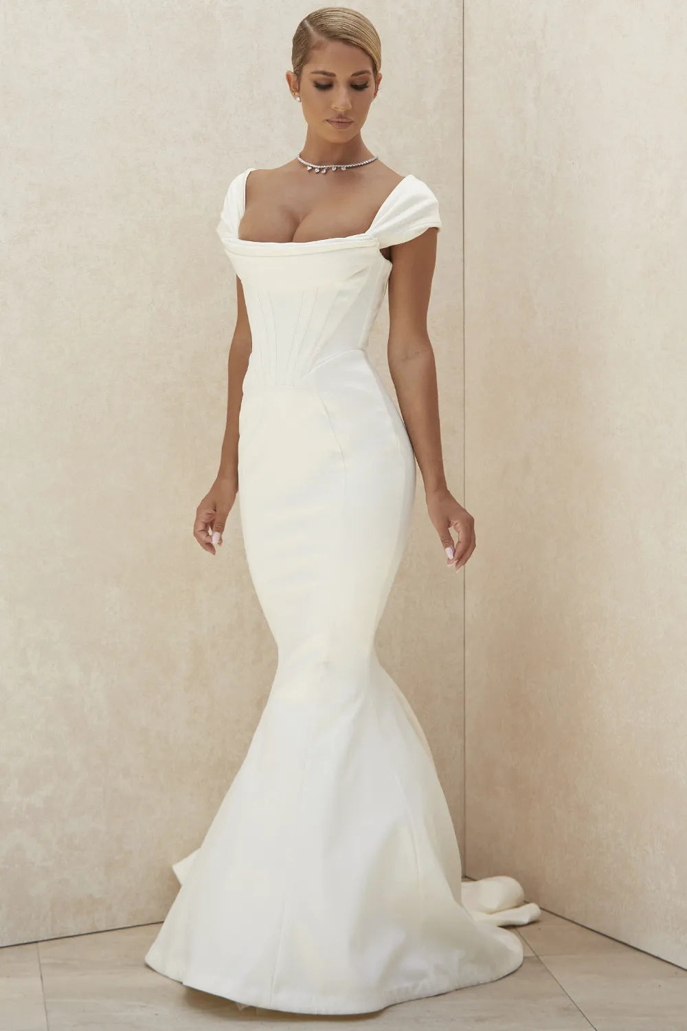 Antoinette Ivory Corset Off Shoulder Bridal Gown - Limited Edition