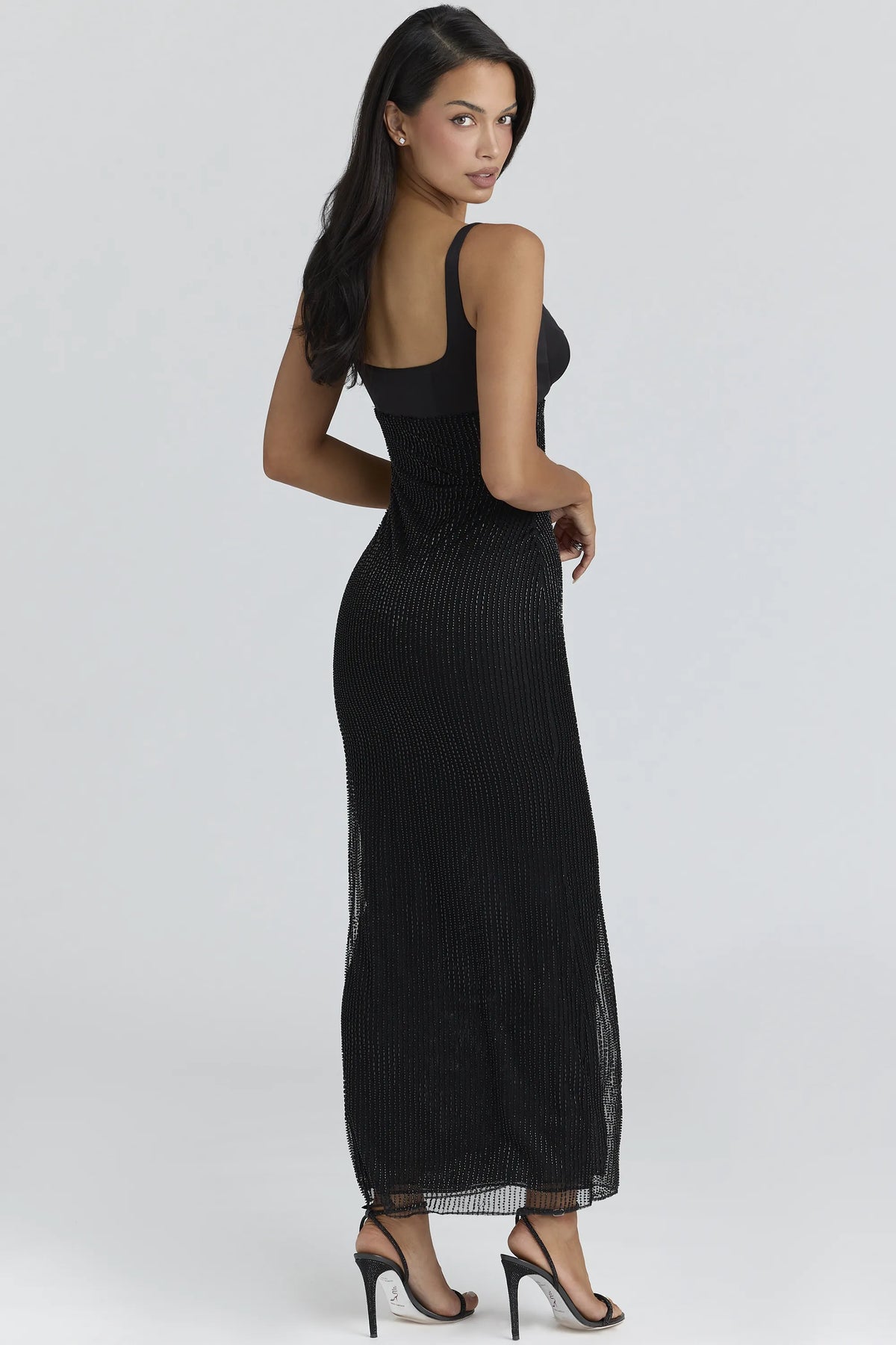 Ari Black Hand Beaded Embellished Maxi Dress - Limited Edition