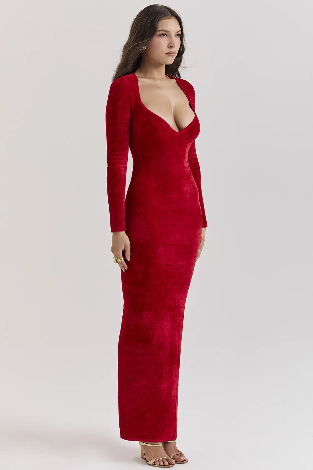 Aria Scarlet Chenille Sweetheart Dress