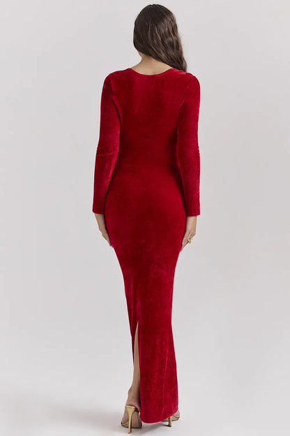 Aria Scarlet Chenille Sweetheart Dress