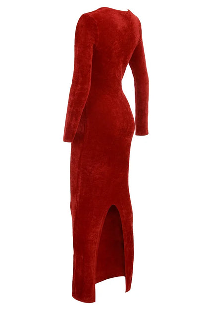Aria Scarlet Chenille Sweetheart Dress