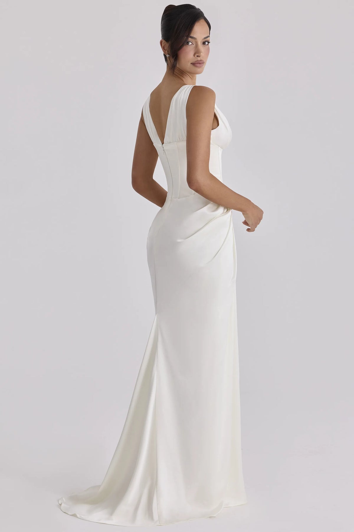 Arianna Ivory Satin Corset Bridal Gown