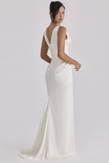 Arianna Ivory Satin Corset Bridal Gown
