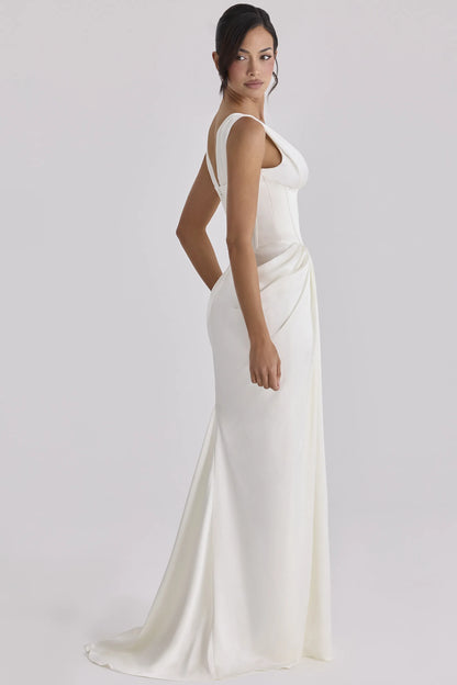 Arianna Ivory Satin Corset Bridal Gown