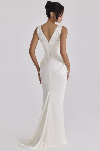 Arianna Ivory Satin Corset Bridal Gown