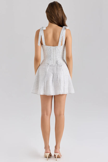 Ariella Chiffon Dot Print Mini Dress