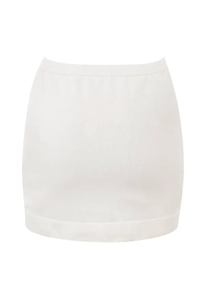Asher Ivory Cashmere Mini Skirt