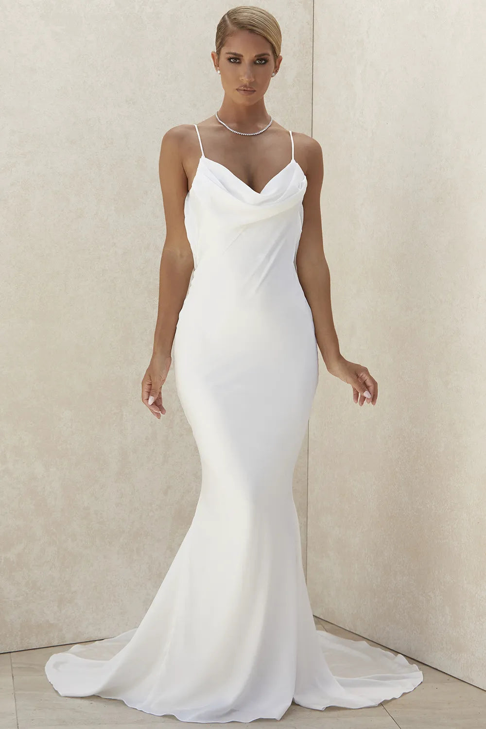 Aurelie Ivory Draped Back Bridal Gown - Limited Edition