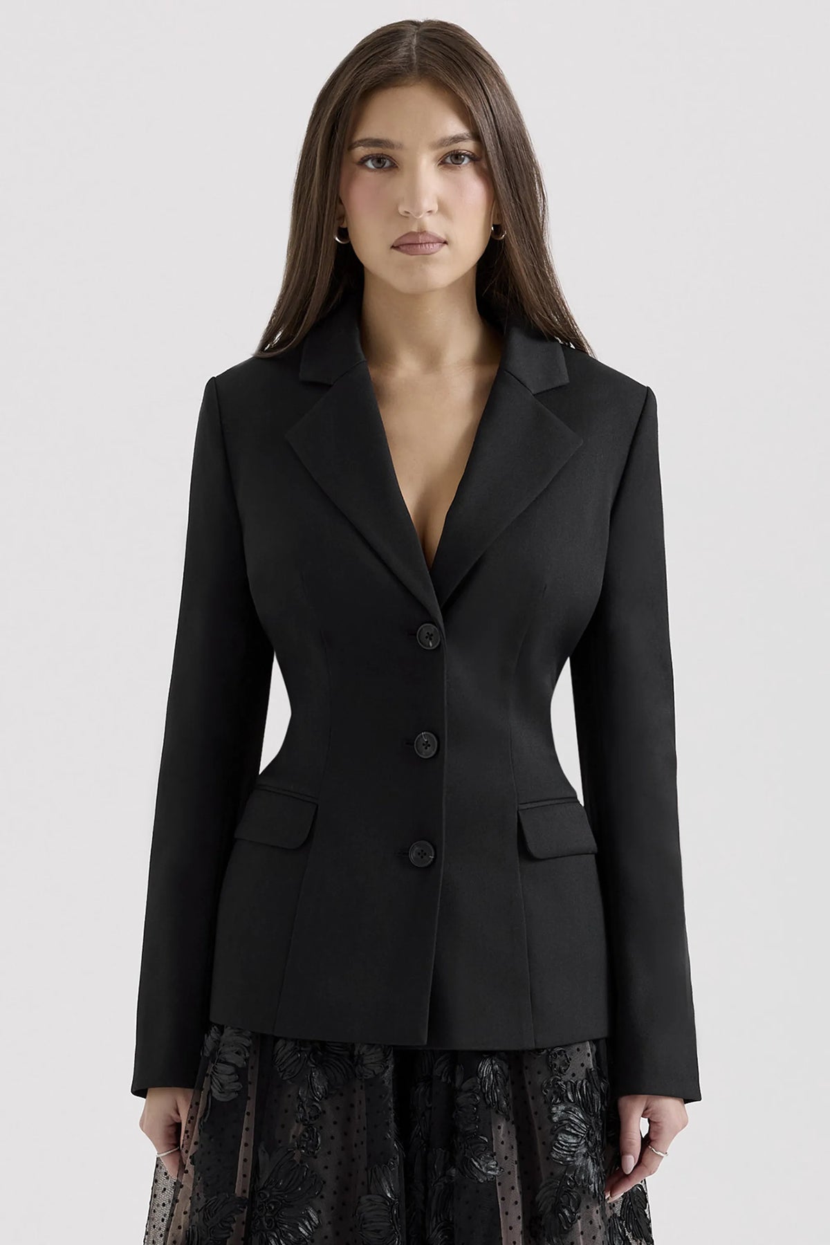 Aviva Black Tailored Hourglass Jacket