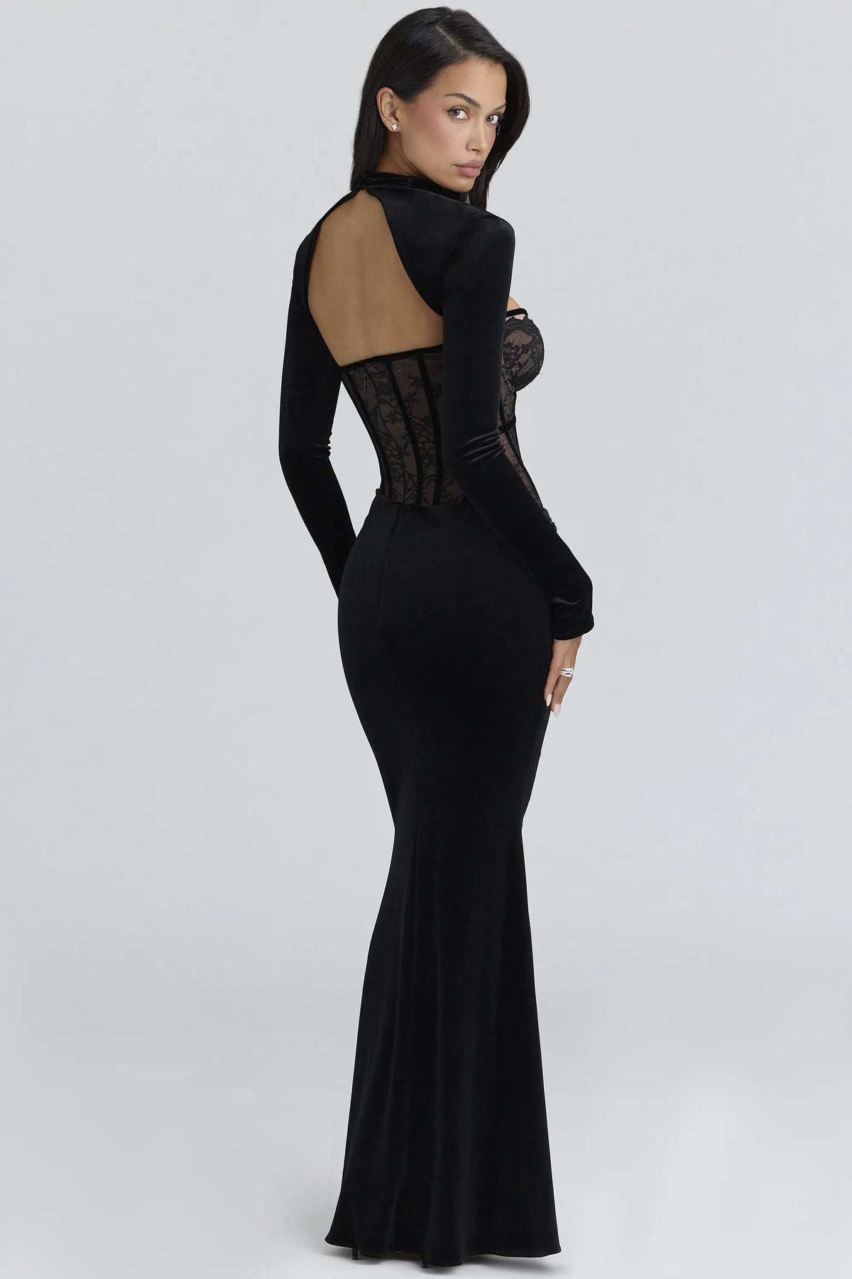 Ayana Black Lace Maxi Dress + Bolero