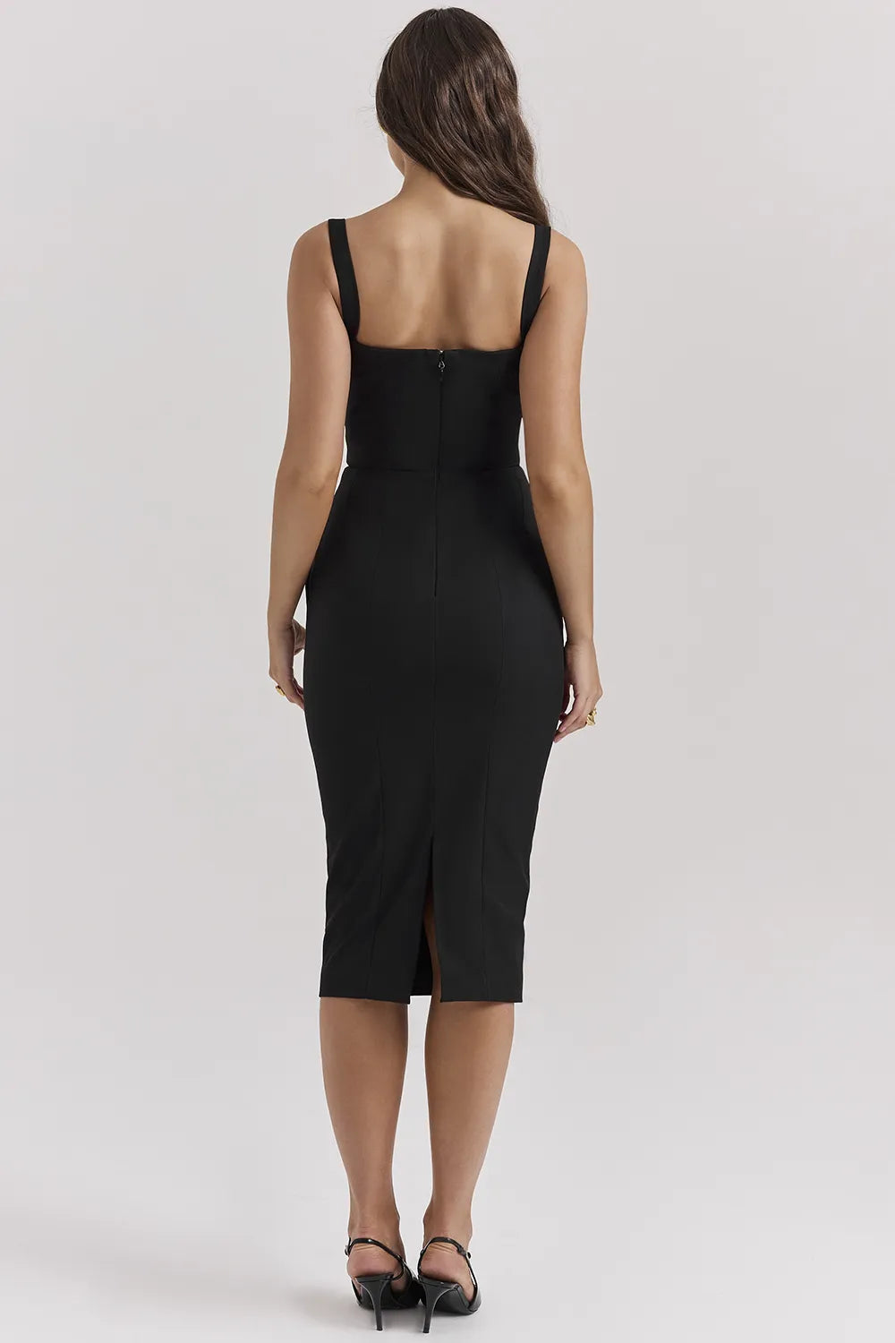 Bellissima Black Sweetheart Midi Dress