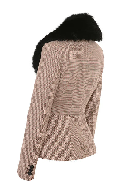 Buckingham Puppytooth Check Hourglass Jacket