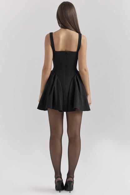 Bunny Black Twill Mini Dress