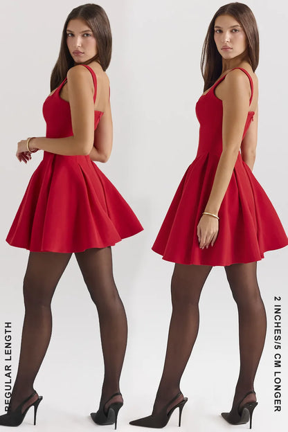 Bunny Holly Red Crepe Mini Dress