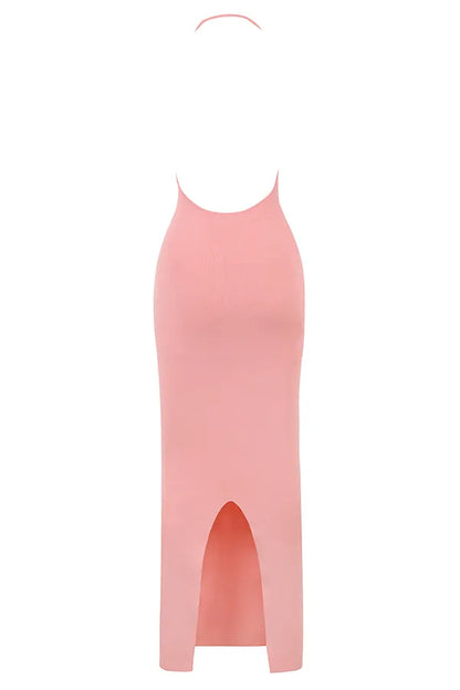 Camelia Apricot Plunge Maxi Dress