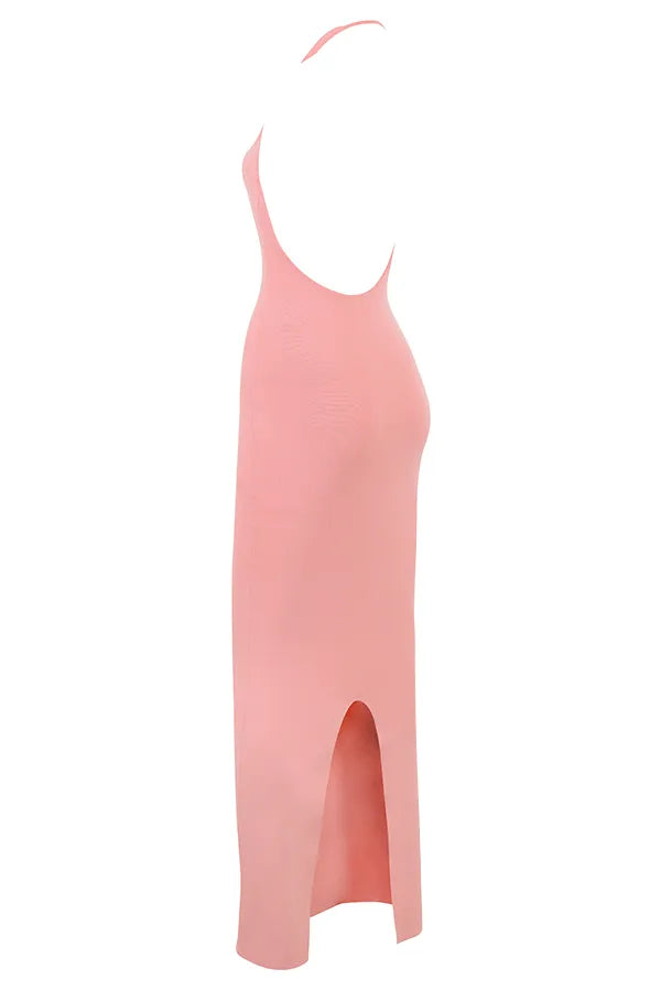 Camelia Apricot Plunge Maxi Dress