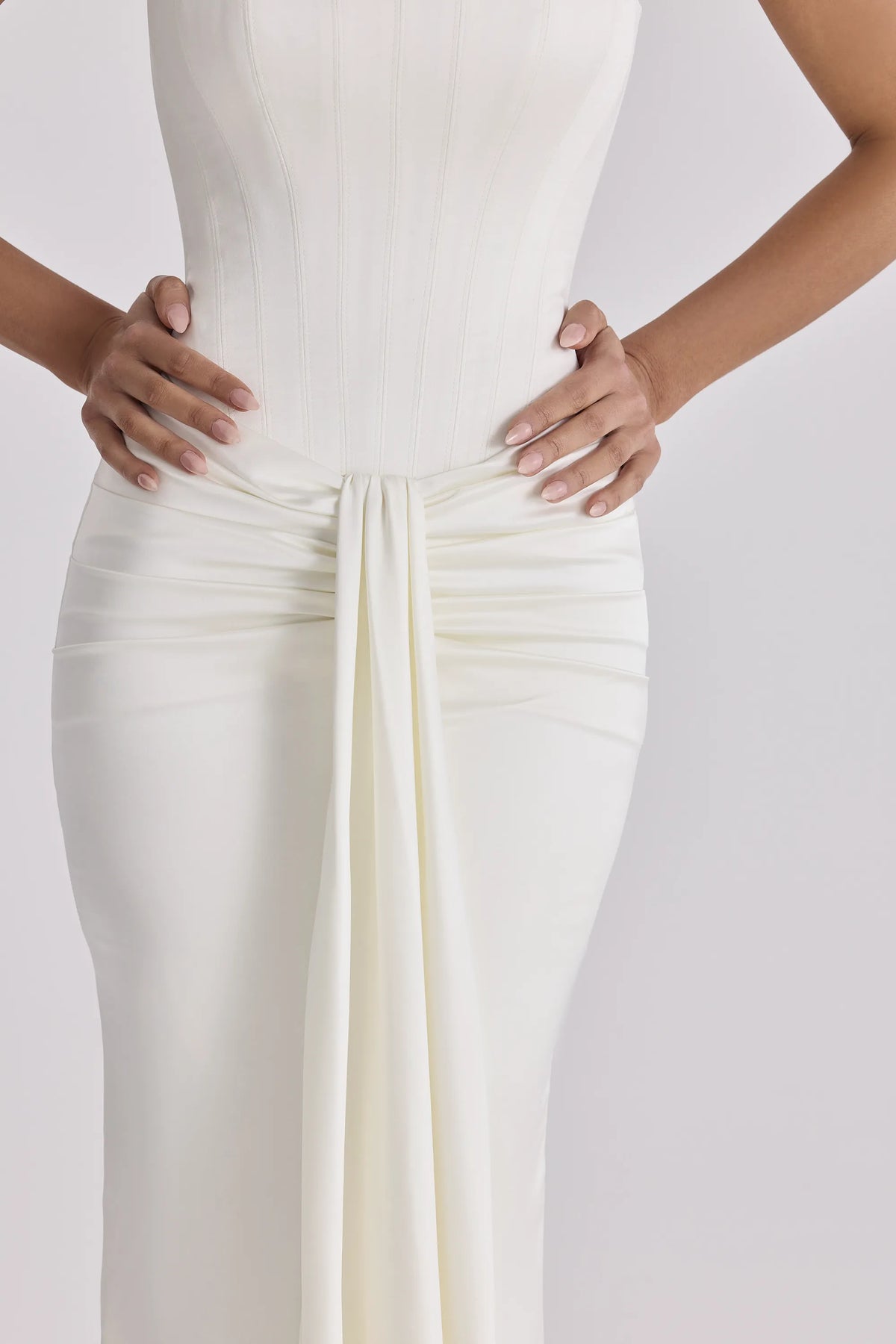 Camellia Ivory Strapless Satin Bridal Gown