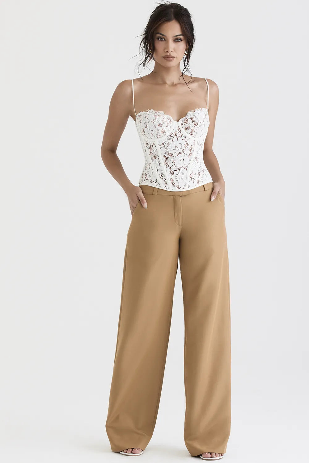 Cameron Caramel Relaxed Tailored Trousers