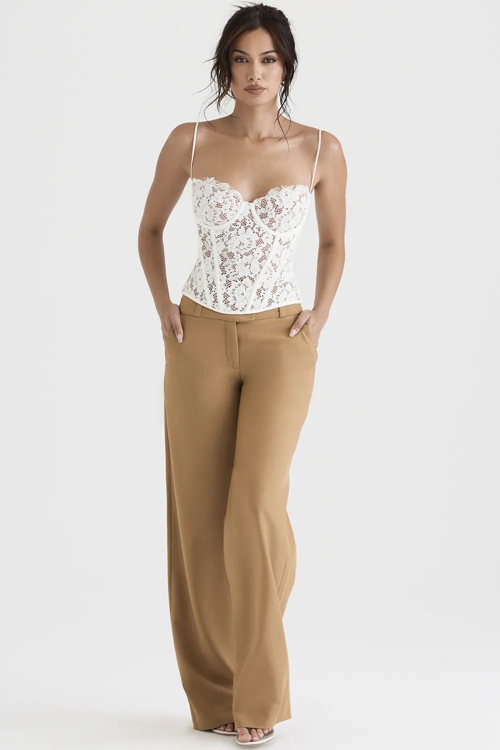 Cameron Caramel Relaxed Tailored Trousers