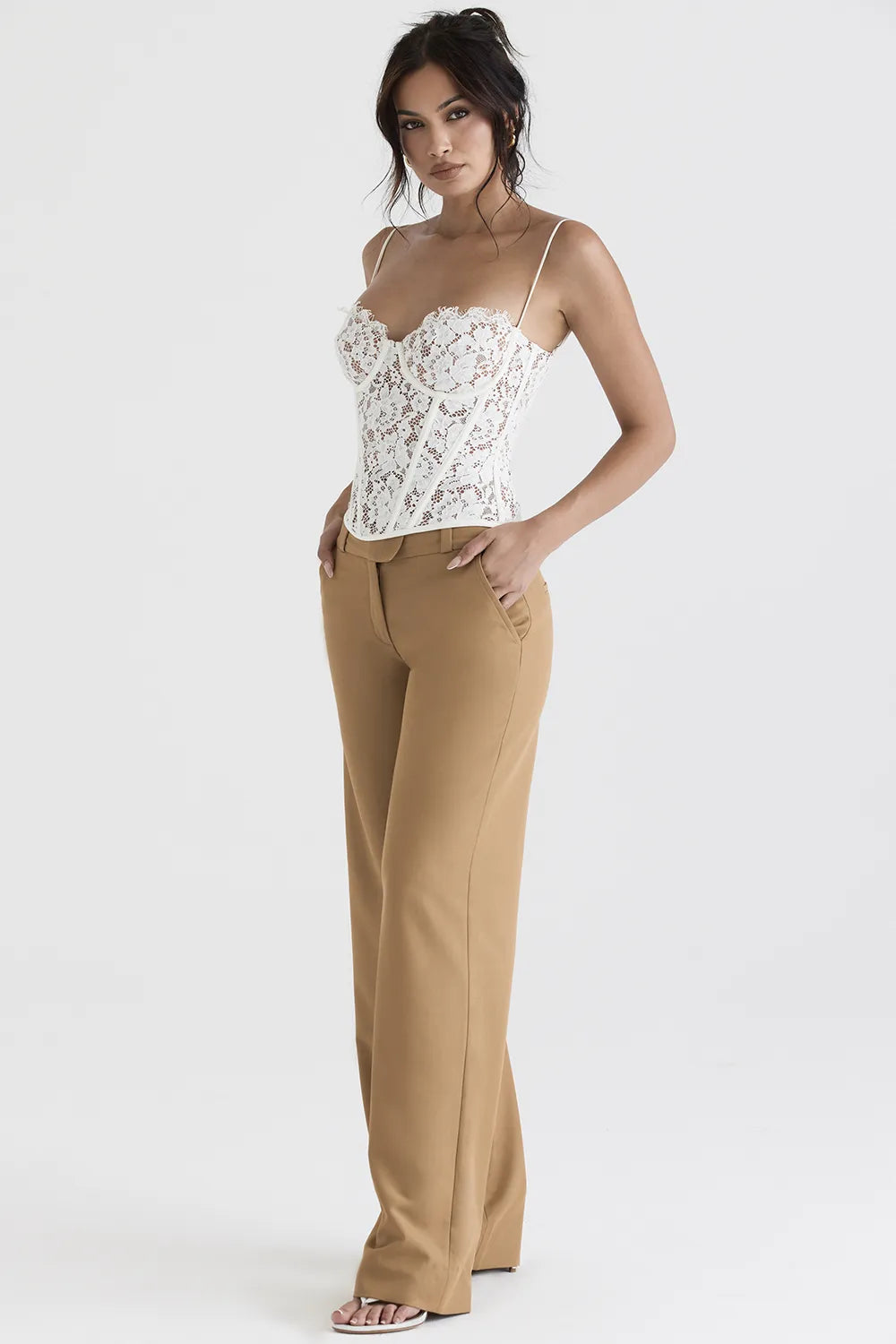 Cameron Caramel Relaxed Tailored Trousers