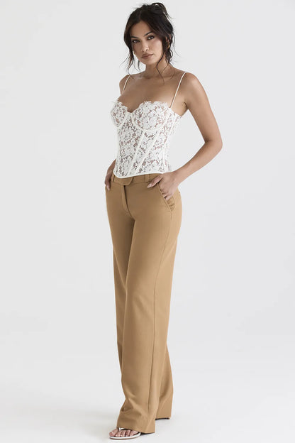 Cameron Caramel Relaxed Tailored Trousers