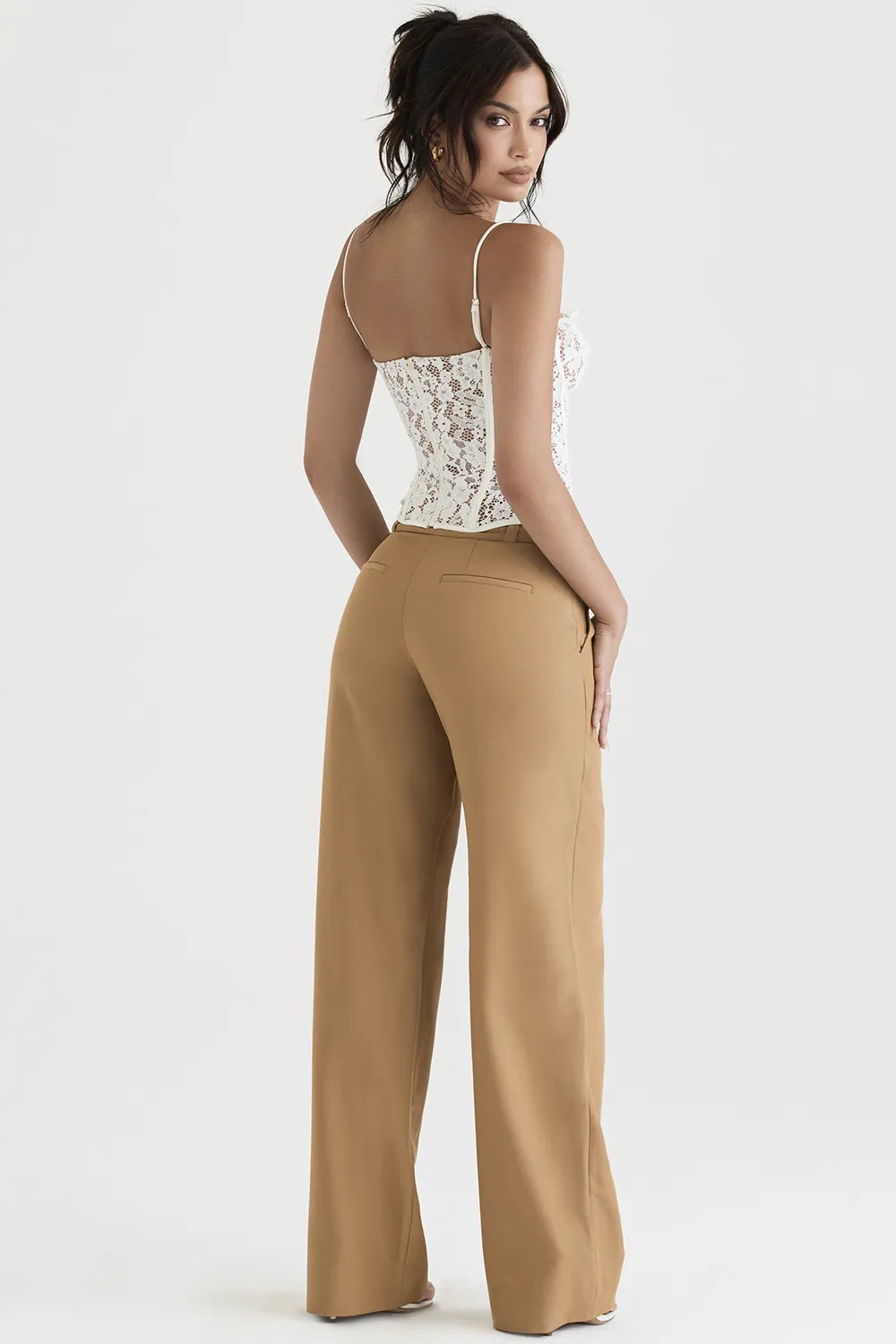 Cameron Caramel Relaxed Tailored Trousers