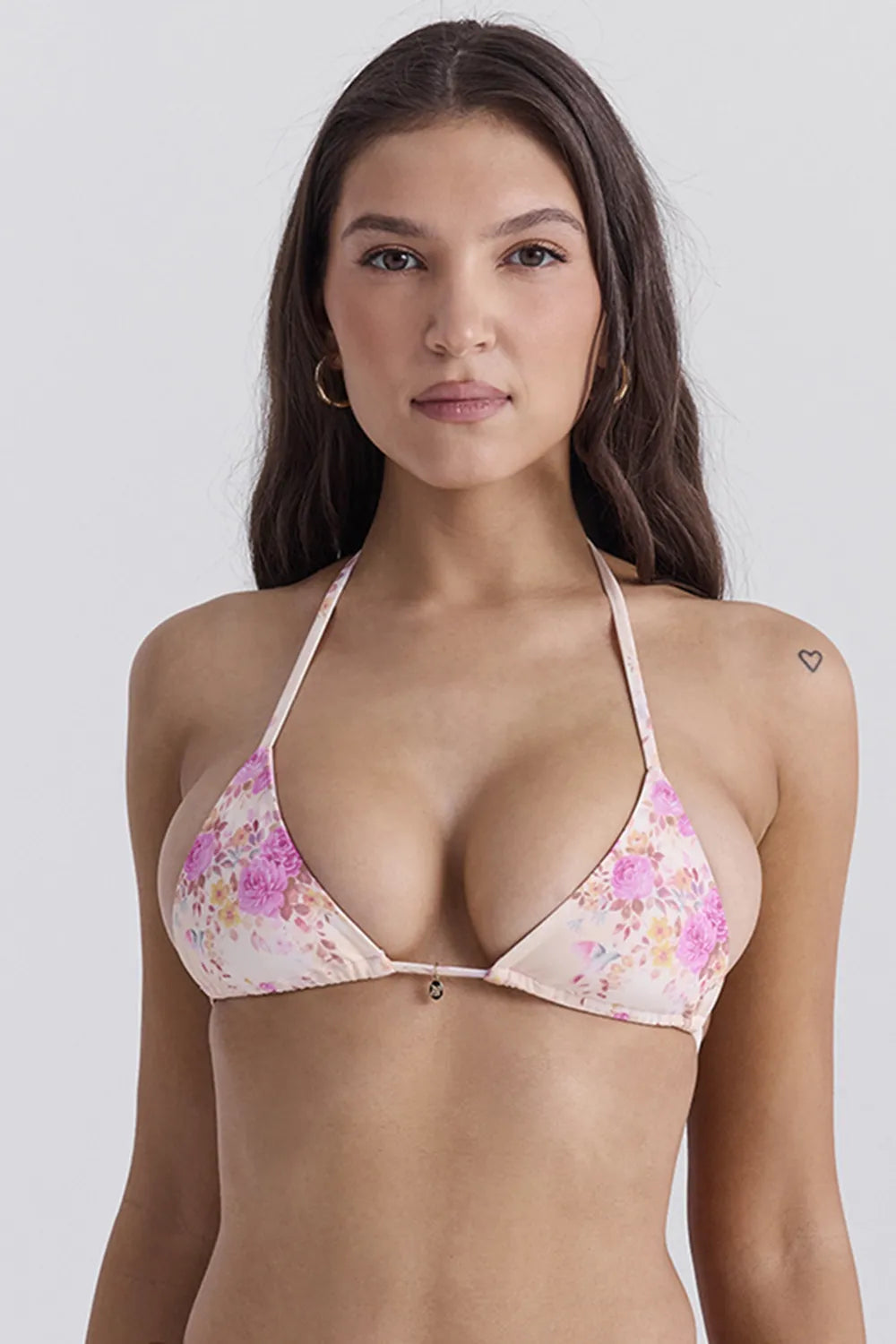 Caribe Floral Print Bikini Top