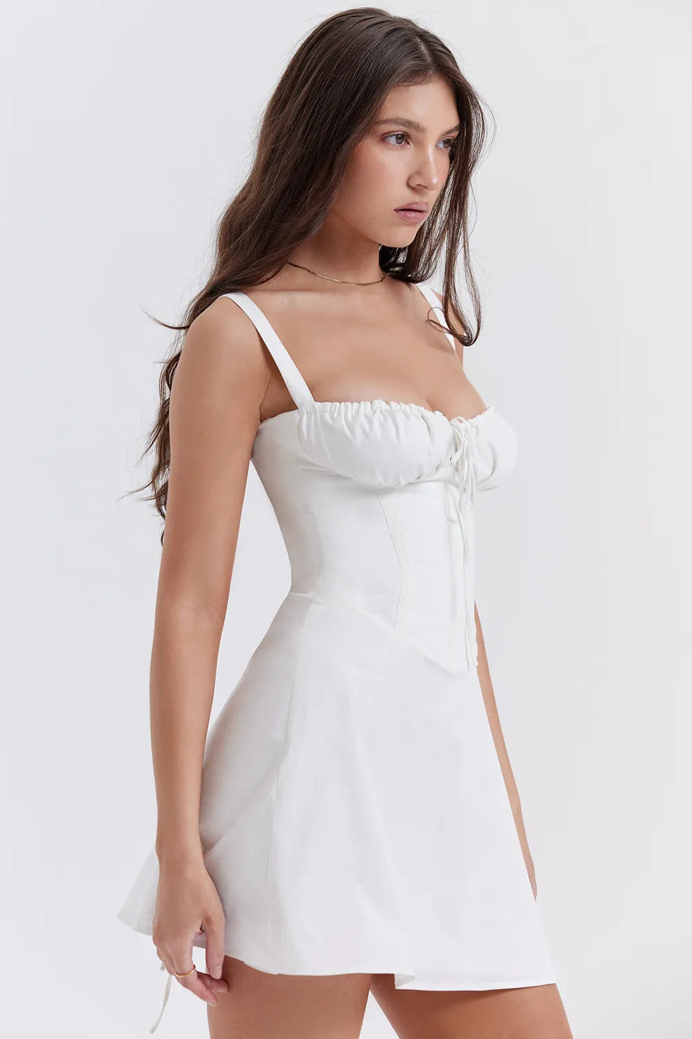 Carlotta White Corset Mini Dress