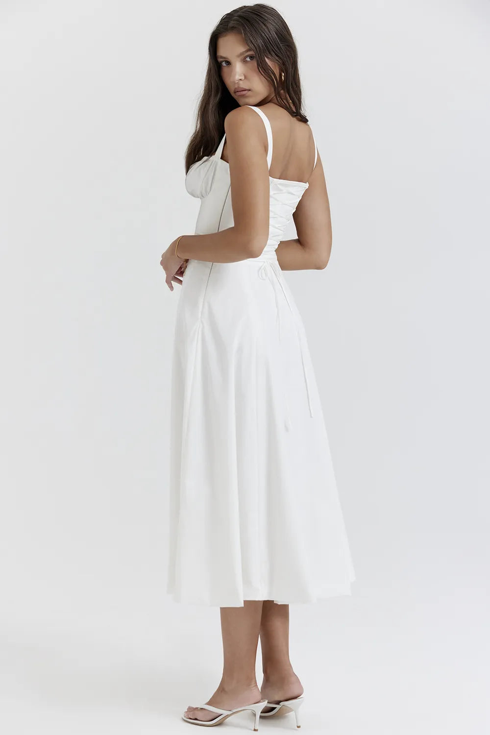 Carmen White Bustier Sundress