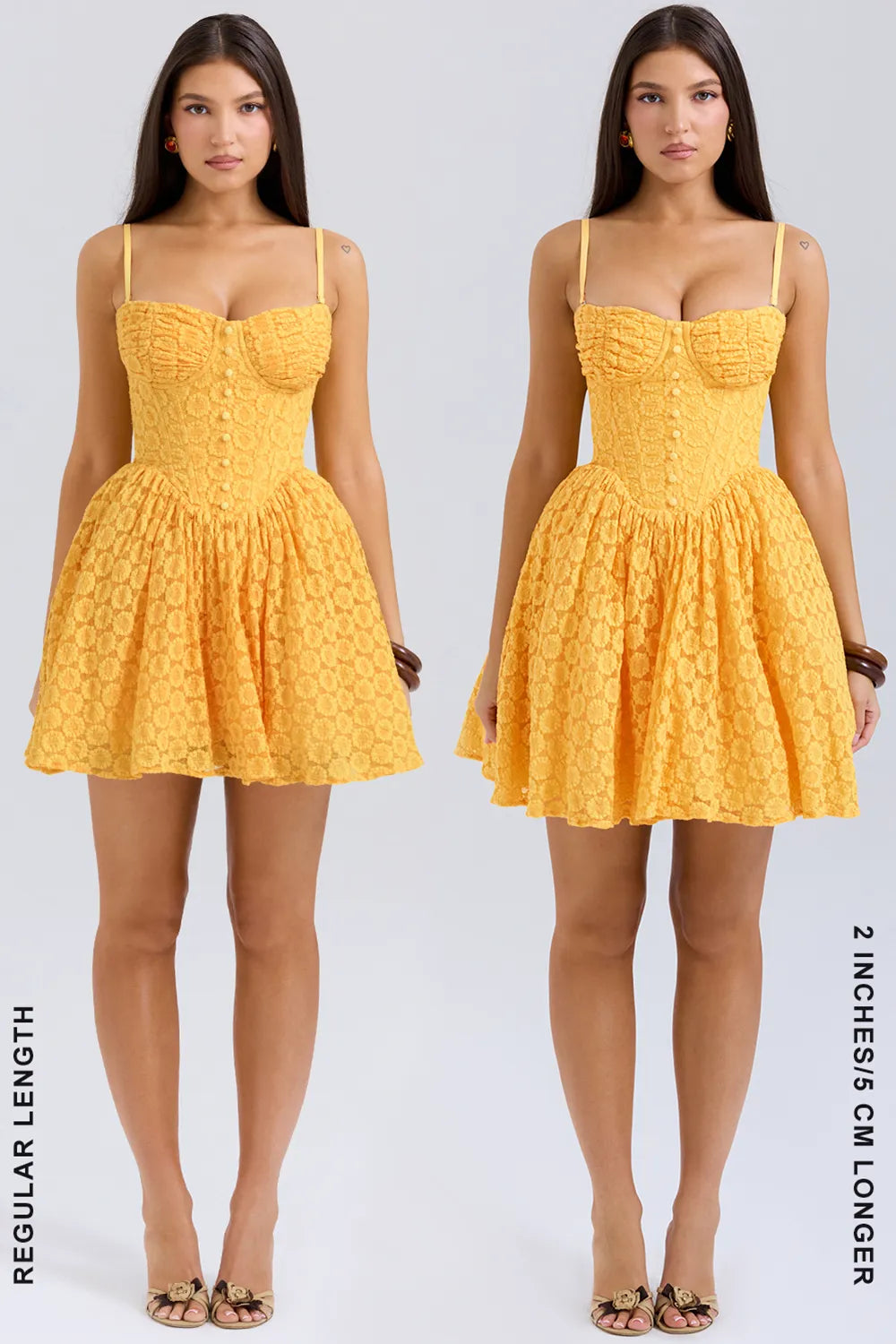 Carolina Apricot Lace Corset Mini Dress