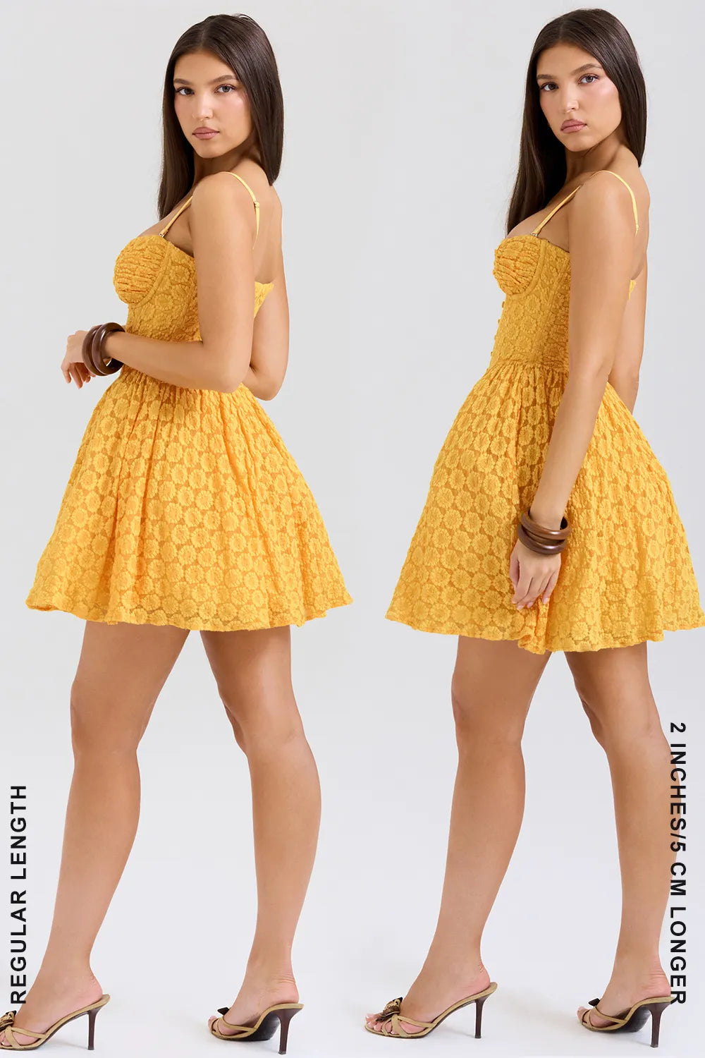 Carolina Apricot Lace Corset Mini Dress