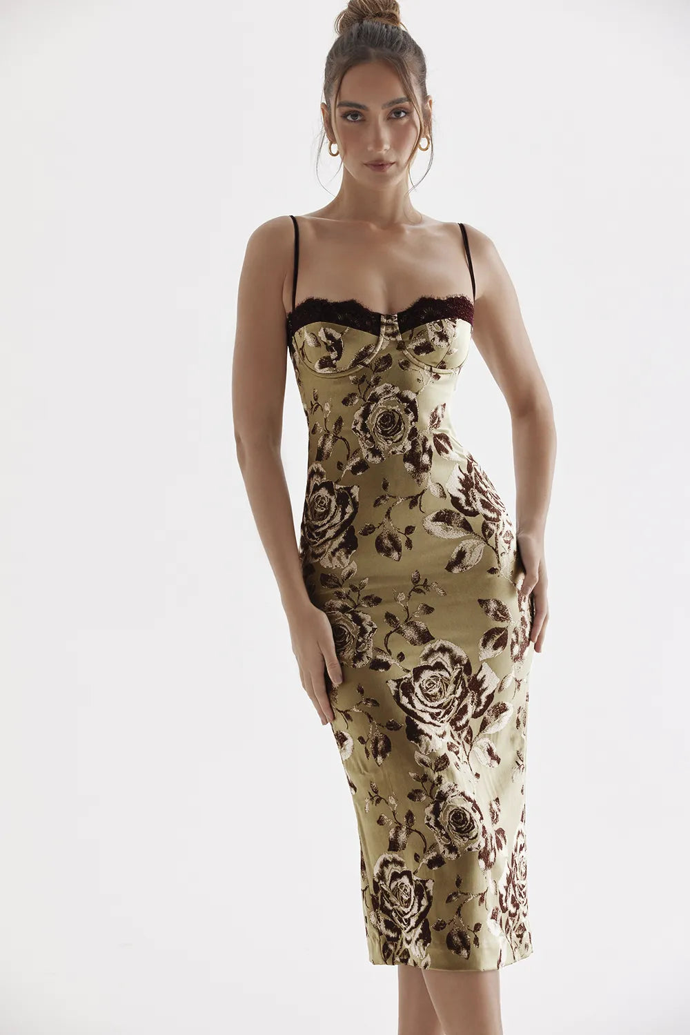 Cassia Floral Print Midi Dress