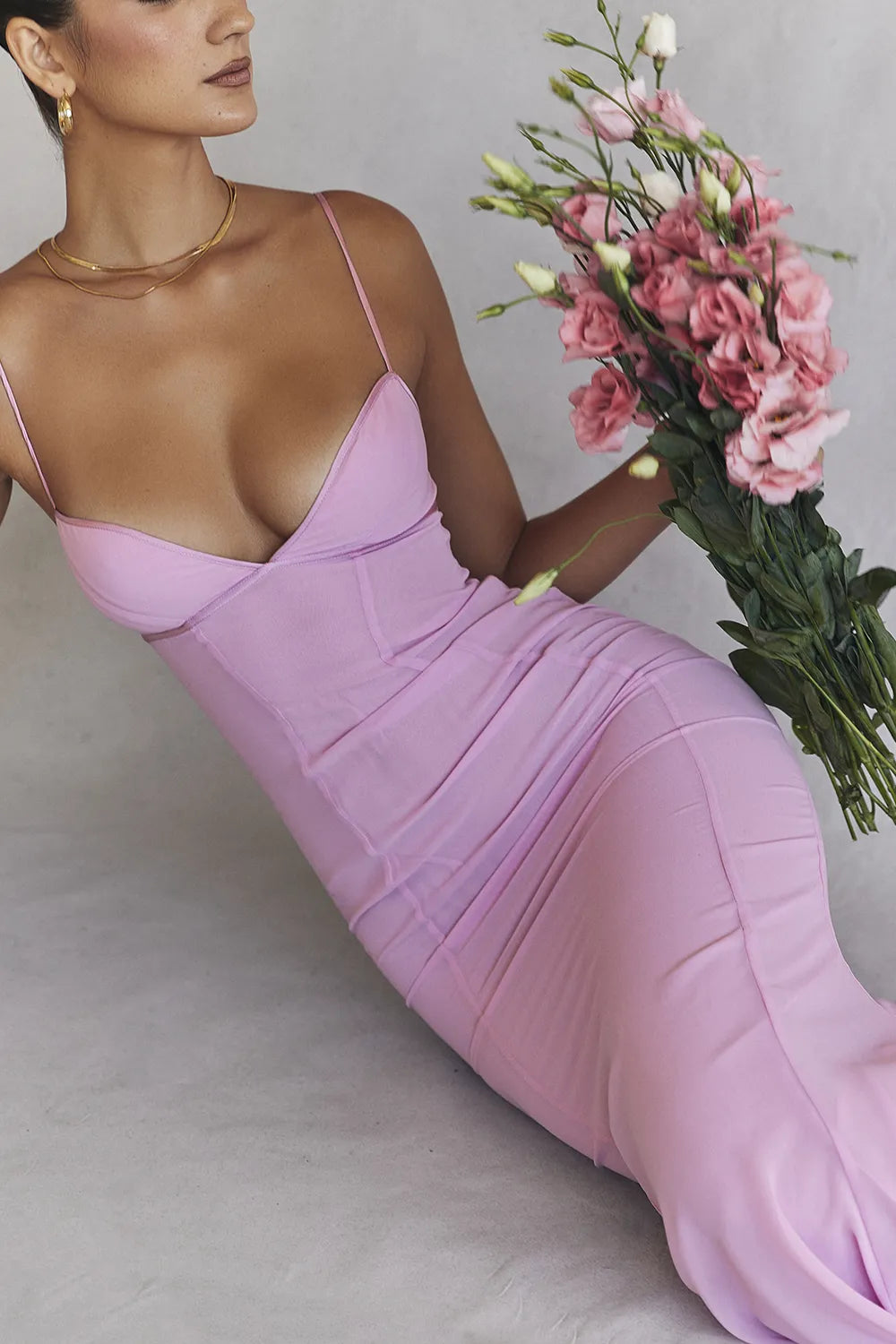 Loren Pink Maxi Dress
