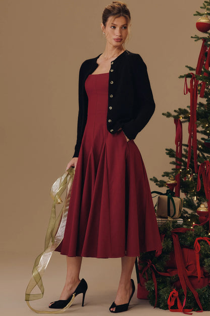 Signature Black Cashmere + Merino Wool Cardigan