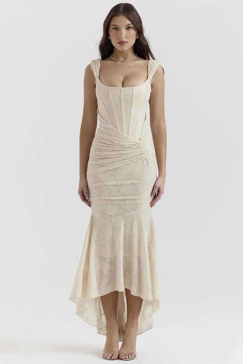 Cesca Vintage Cream Floral Maxi Dress