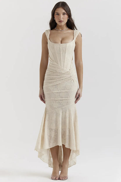 Cesca Vintage Cream Floral Maxi Dress