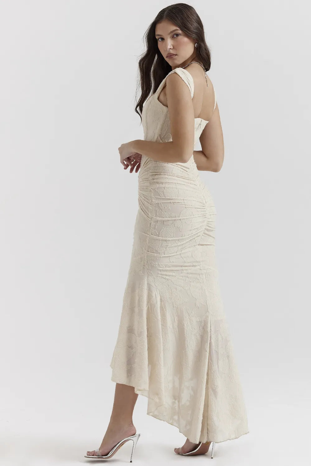 Cesca Vintage Cream Floral Maxi Dress