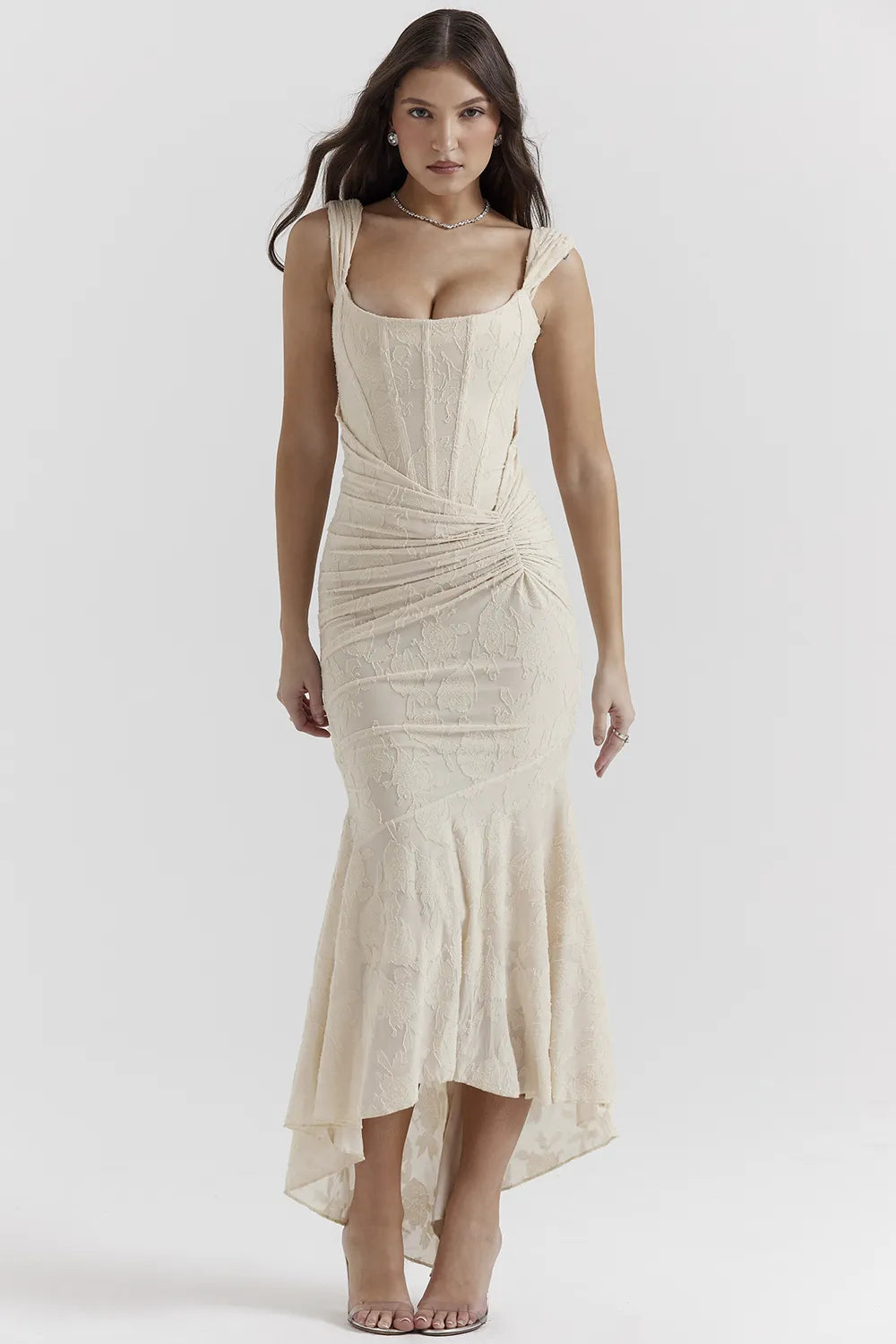 Cesca Vintage Cream Floral Maxi Dress